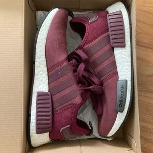 Adidas NMD maroon burgundy sneaker shoes